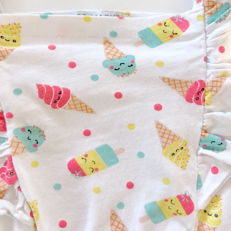Primark fagyi mintás kislány playsuit – 6-7 éves, használt gyerekruha