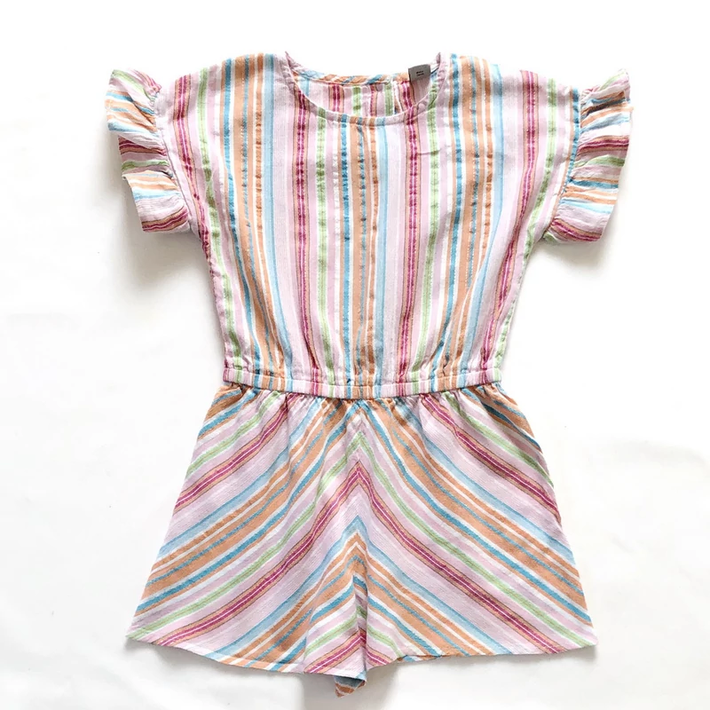 6 év Csillogó pamut playsuit 116