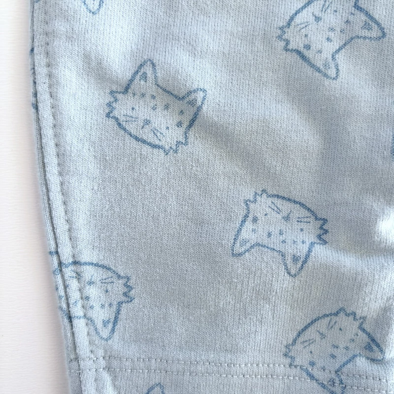 62-es világoskék kantáros pamut kisfiú nadrág oroszlán mintával – Mothercare