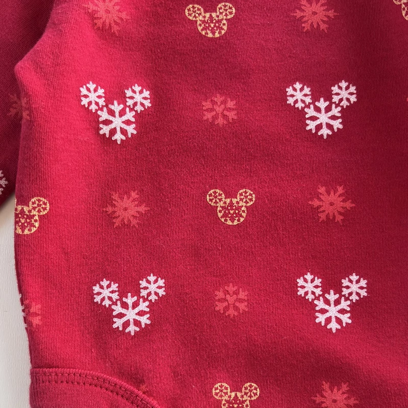 62-es meggypiros karácsonyi body Minnie-mintával – Disney Baby, 0-3 hónapos babáknak
