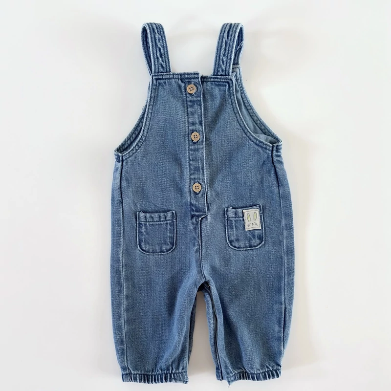 62-es Marks&amp;Spencer nyuszis kisfiú kantáros farmer nadrág