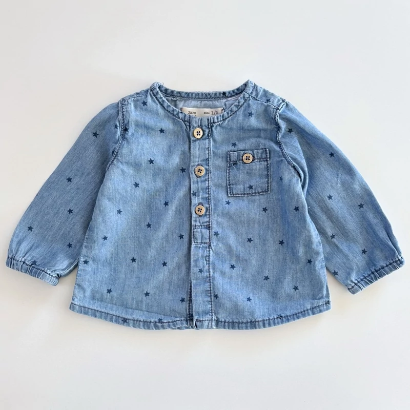 62-es Zara csillagmintás farmering kislánynak – 1–3 hónap