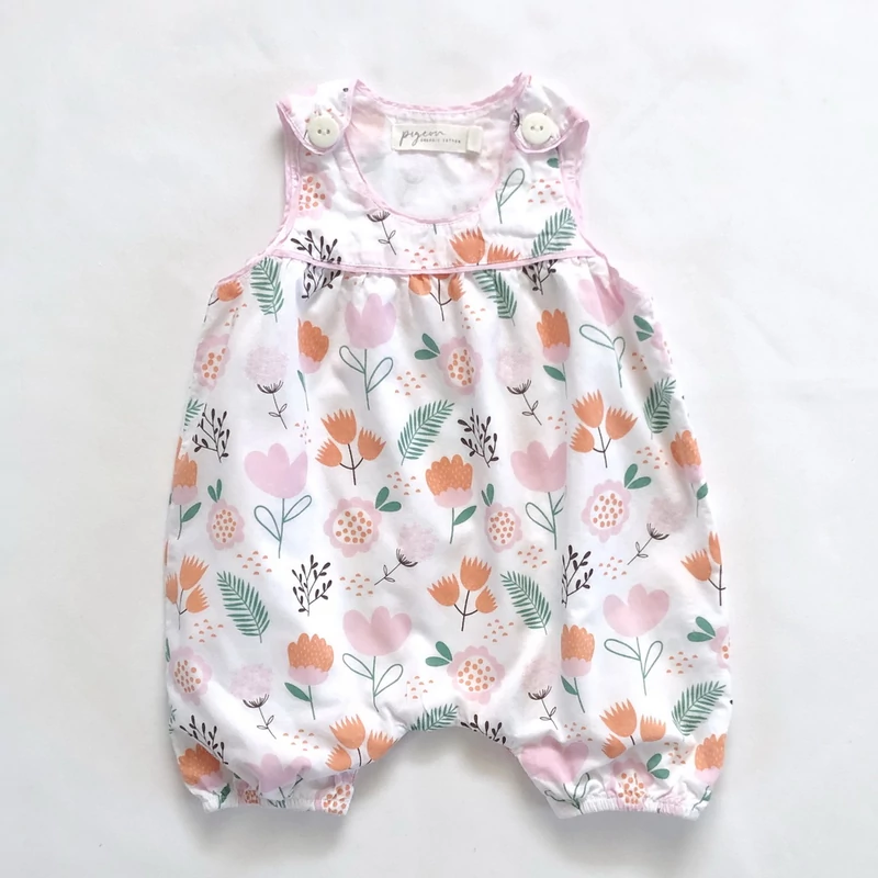 62 Virágos pamut playsuit