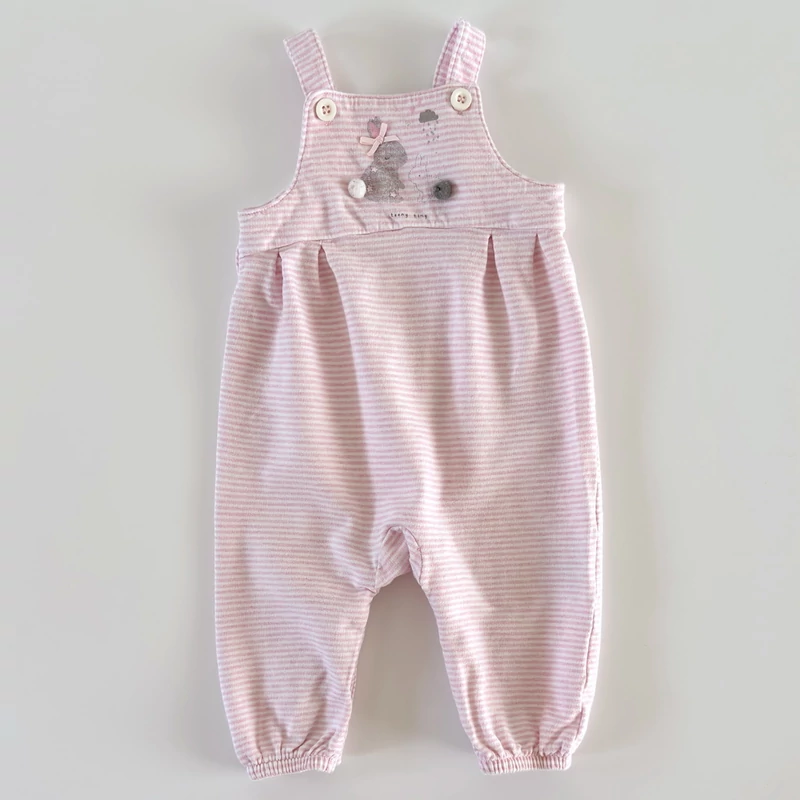 68-as Mothercare rózsaszín nyuszis kislány kantáros nadrág