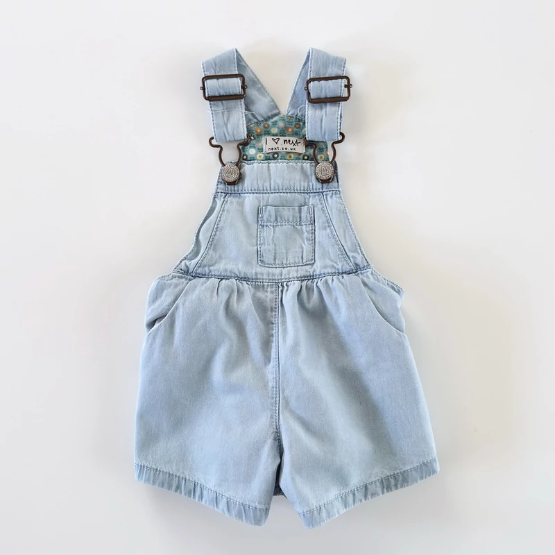 Világoskék kantáros farmer kislány short – Next, 68-as