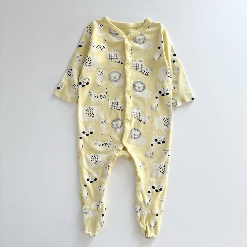 74-es Mothercare állatmintás pamut kisfiú rugdalózó