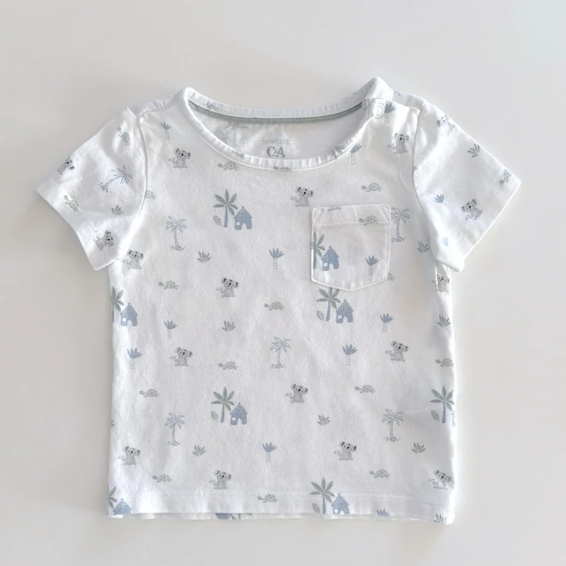 74-es pamut koalás mintás rövid ujjú póló kisfiúnak – C&amp;A, 6–9 hónap