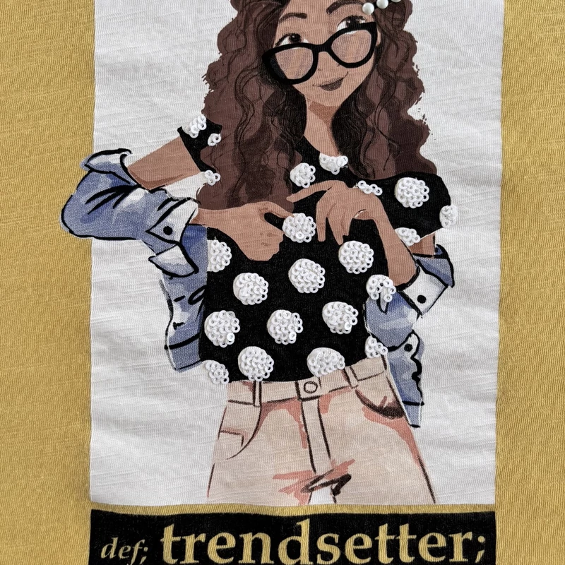 8-9 éves Trendsetter pamut crop póló 134