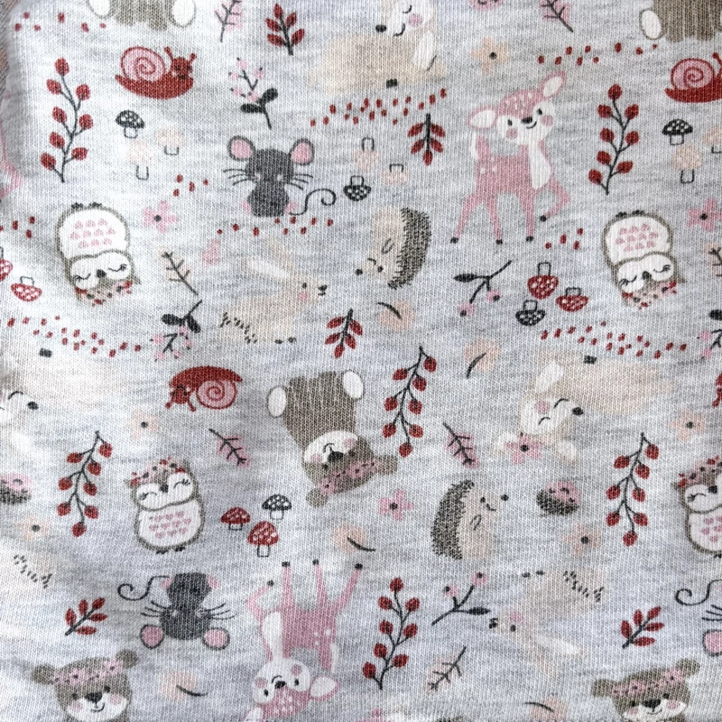 80-as szürke woodland mintás pulóver kislánynak – Liegelind, 9–12 hónap