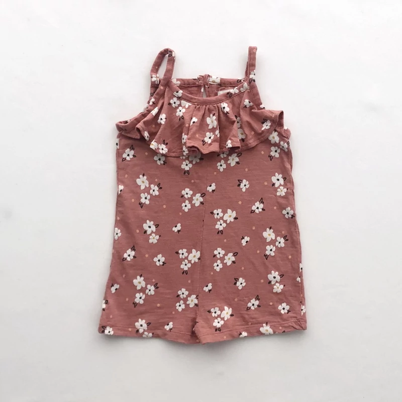 86 Fodros virágos pamut playsuit