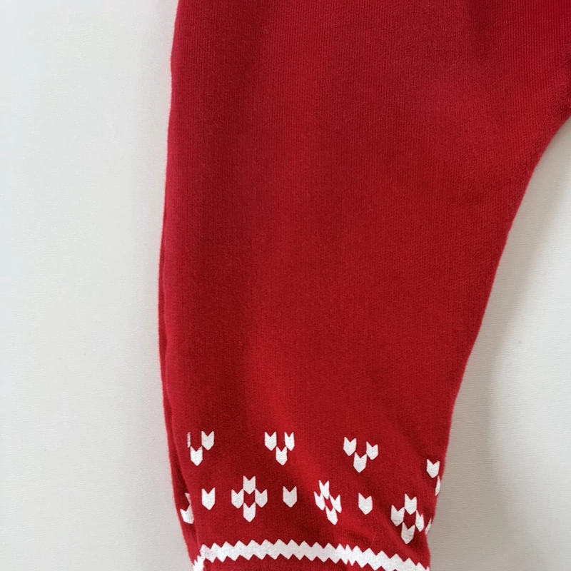 86-os Next piros karácsonyi pamut baba nadrág – unisex, 12-18 hónap