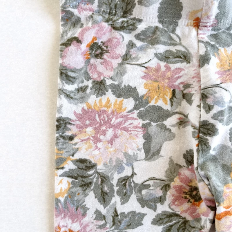Next virágos pamut leggings, használt babaruha, 80-as méret