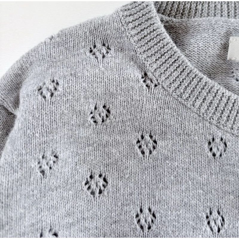 98-as szürke kötött pamut kislány kardigán – Emoi by Emonite, 3 év